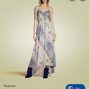 Princess Vera Wang Dress high-lo blue paisley XL